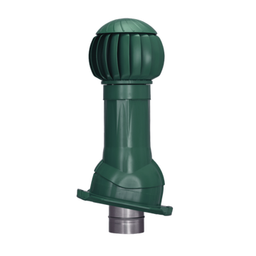 Готовый комплект, изолированный на скатные кровли из профильного листа МП-20 (С20) d 125/160 мм, цвет зеленый RAL 6005, серия Twister