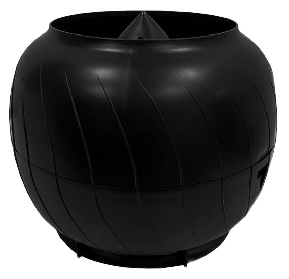 Дефлектор статический (колпак), Ø 160 мм черный RAL 9005, серия Static