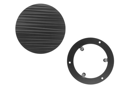 Решетка на магнитах круглая РДКВ-100 Волна, черная матовая