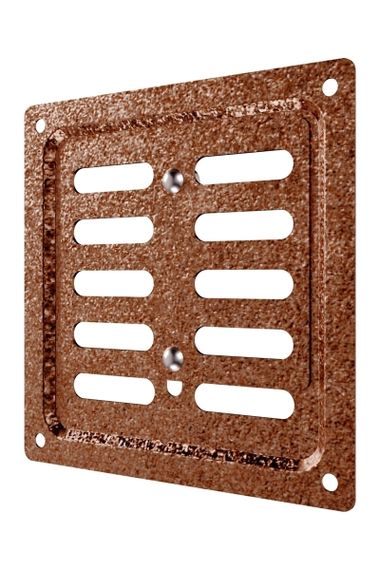 Решетка вентиляционная MER регулируемая 100x100 окраш.сталь Antique copper ERA
