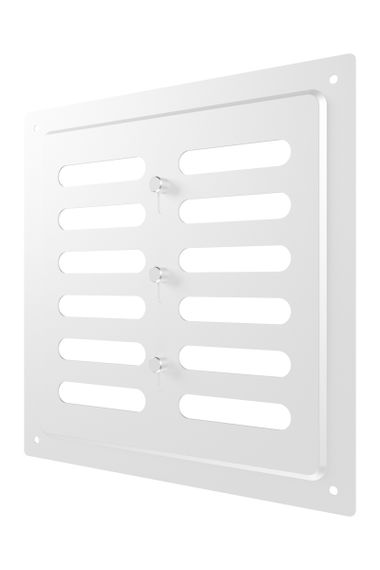Решетка вентиляционная MER регулируемая 200х200 окраш.сталь White ERA