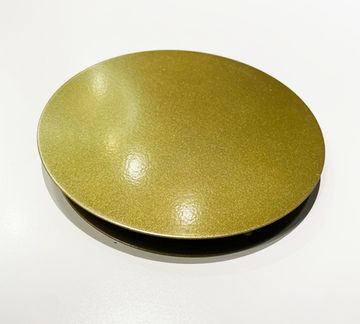 Решетка стальная на магнитах круглая РДК-120 золото металлик