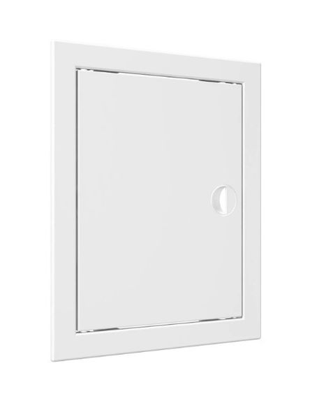 Люк-дверца ревизионная 250х350мм (280х380 с фланцем, 248х348 по посадке) с ручкой, АБС пластик