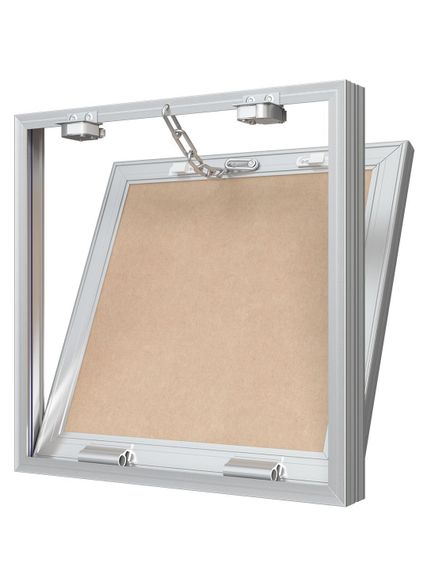 Люк ревизионный D Ceramo Base 300х300 скрытый монтаж съемный алюминий EVECS