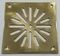 Решетка напольная 100х100мм из латуни, снежинка
