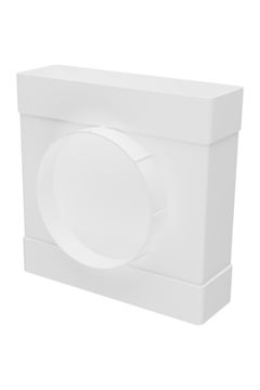 Тройник ТФП D125 с выходом 60х204 пластик ERA