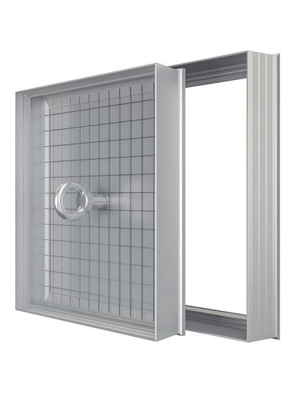 Люк ревизионный D Floor 300х300 напольный скрыт.монтаж алюминий EVECS
