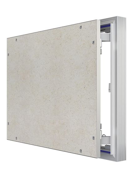 Люк ревизионный D Ceramo Optimum 500х400 скрыт.монтаж петля алюминий EVECS