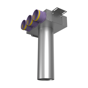 Provent VPSL 125/75x3 пленум потолочный круглый на 3 выхода (L=400 мм)