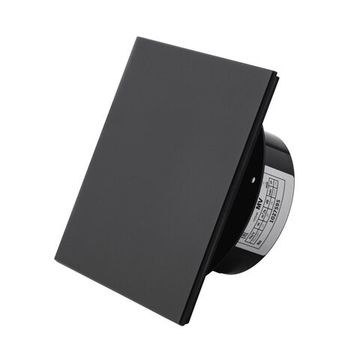 Вытяжной тонкий вентилятор SlimVent МV 100, пластик квадрат черный матовый