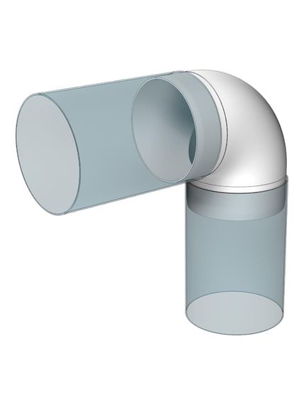 Колено ККП D150 90° пластик ERA