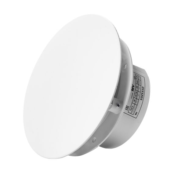 Вытяжной тонкий вентилятор SlimVent МV 100, пластик круг белый матовый