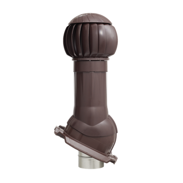 Готовый комплект, изолированный на скатные кровли из профильного листа МП-21 (С21) d 150/160 мм, цвет коричневый RAL 8017, серия Twister