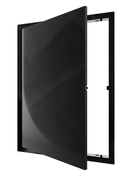 Люк ревизионный LN фланец 300х400 нажимной 327х427 пластик Black EVECS