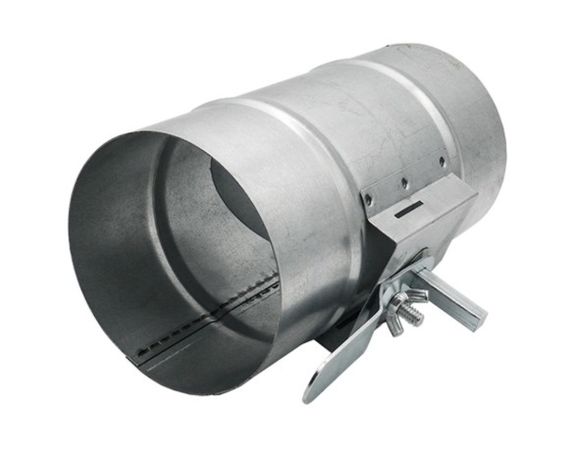 Дроссель-клапан для круглых воздуховодов d100 мм оцинкованный Левша