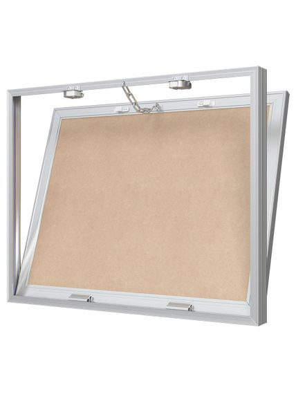 Люк ревизионный D Ceramo Base 500х400 скрытый монтаж съемный алюминий EVECS