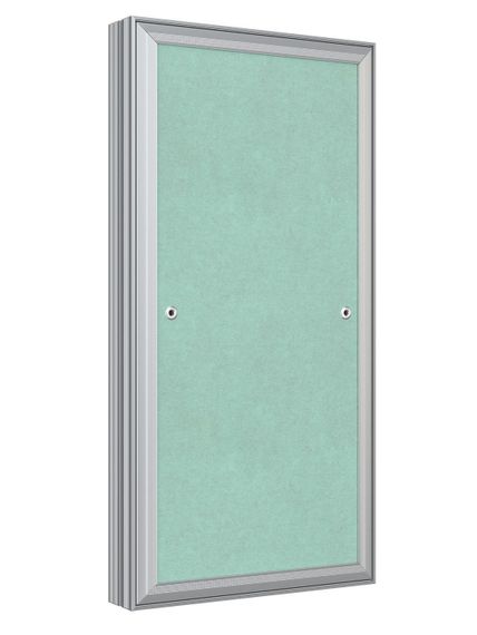 Люк ревизионный D Ceramo Base 200х400 скрытый монтаж съемный алюминий EVECS