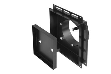 Решетка теневая под плитку РПП 140х140мм, d100мм черная металлическая