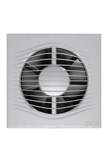 Вентилятор накладной SLIM D125 обратный клапан Gray metal DICITI
