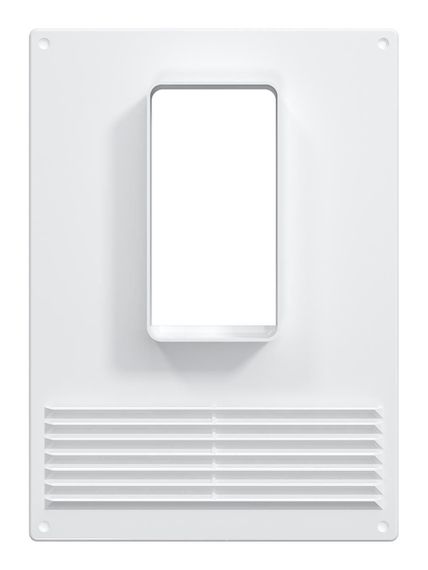 Площадка торцевая ПТВР фланец 60х120 вертикальная решетка 180х250 пластик ERA