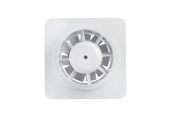 Решетка скрытого монтажа для натяжного потолка SECRET d150мм с вентилятором на шарикоподшипнике d100мм c выходом на трубу 100/125мм