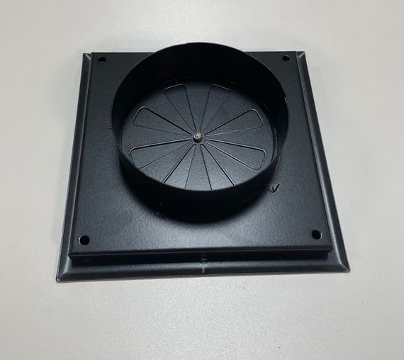 Диффузор приточно-вытяжной на магнитах регулируемый НД-100 декоративный металлический черный матовый