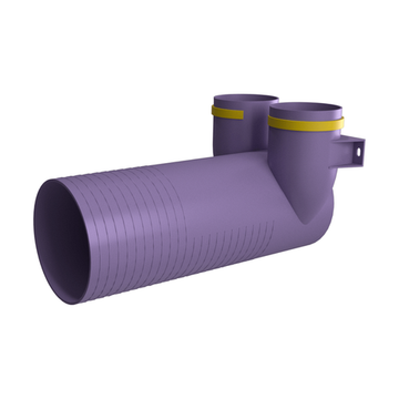 Provent VPP 125/75×2 адаптер (пленум) угловой пластиковый круглый на 2 выхода