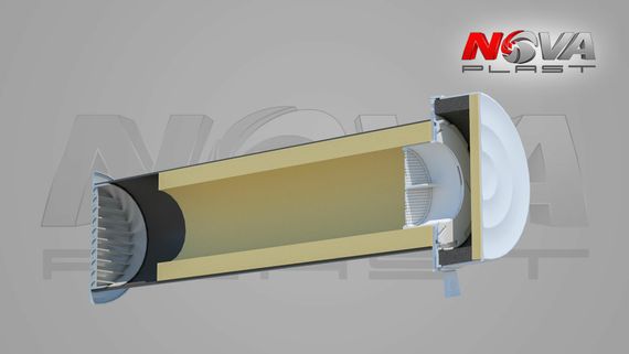 Приточный стеновой клапан NovaPROF 0.5м с фильтром
