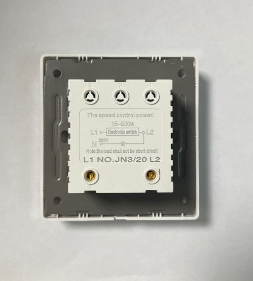 Регулятор скорости симисторный Благовест L91 (2.5A) Серебристый (плавный, для скрытого монтажа)