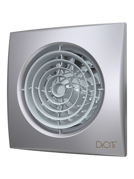 Вентилятор накладной AURA D125 обратный клапан Gray metal DICITI