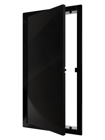 Люк ревизионный LN фланец 150х300 нажимной 172х322 пластик Black EVECS