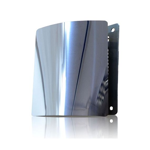 Решетка на магнитах РД-200 Нержавейка зеркальная с декоративной панелью 200х200 мм