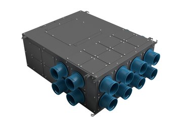 Воздухораспределительный коллектор двурядный AirDS, H=200 мм, 75*24. Стандарт (серый)