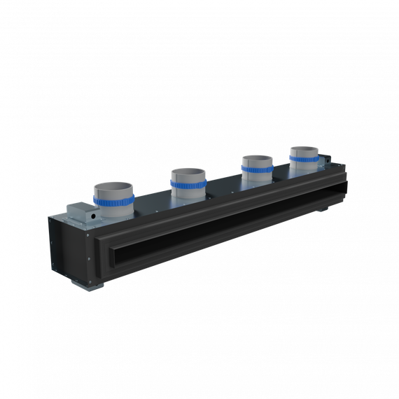 Flexag SH-1-1000-25-B щелевой диффузор с КСД под гипсокартон, черный