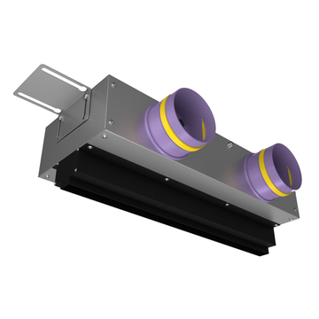 Provent VPNDG 500х25/90×2 щелевой диффузор для гипсокартона с КСД на 2 выхода