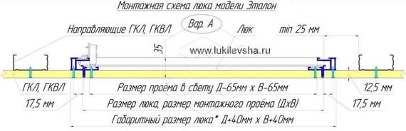 Люк под покраску Эталон 500х600