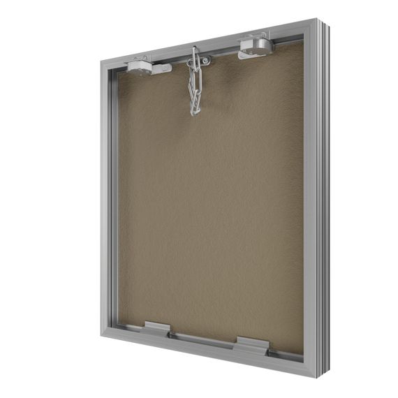 Люк ревизионный D Ceramo Base 500х600 скрытый монтаж съемный алюминий EVECS