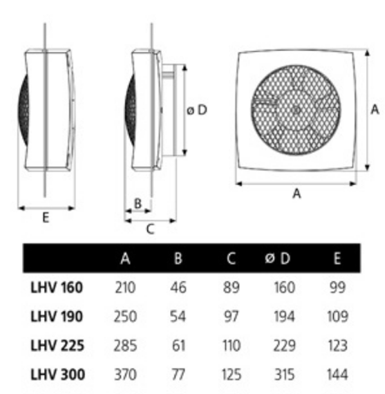 Вентилятор оконный Cata LHV 160 с гравитационными жалюзи