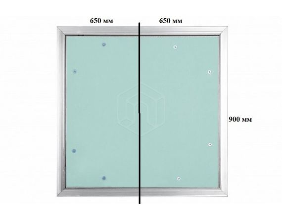 Люк-дверь под покраску Титан 650х900 (2 двери, 2цепочки)