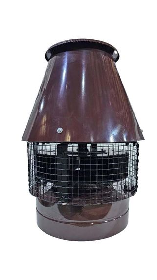 Крышный жаростойкий вентилятор ВКР 200 коричневый (RAL 8017, d200мм, +120 °C)