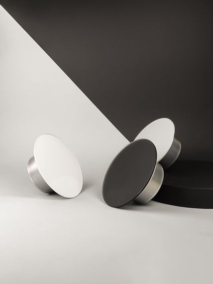 Анемостат-диффузор дизайнерский DN 100 круг черный (RAL9005) матовый