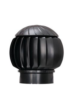 Ротационная вентиляционная турбина, РВТ 160 мм черный RAL 9005, серия Twister