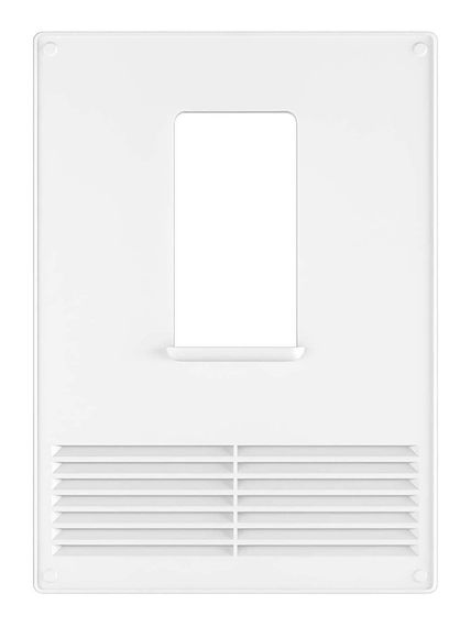 Площадка торцевая ПТВР фланец 55х110 вертикальная решетка 180х250 пластик ERA