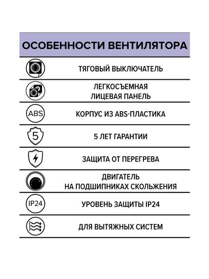 Вентилятор накладной QUADRO D100 тяговый выключатель ERA