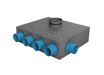 Воздухораспределительный коллектор однорядный AirDS, H=160 мм, 75*10. Стандарт (серый)