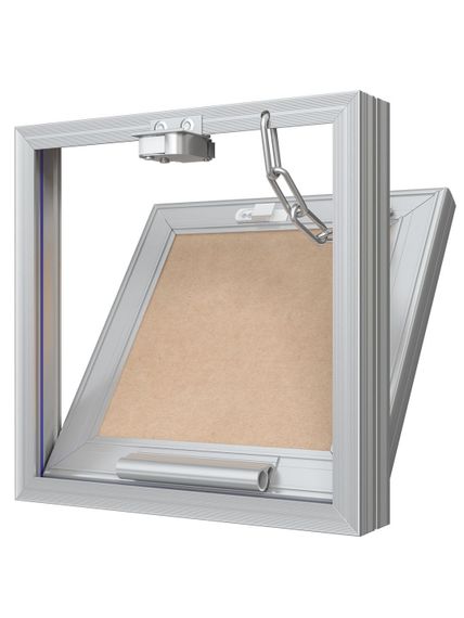 Люк ревизионный D Ceramo Base 200х200 скрытый монтаж съемный алюминий EVECS