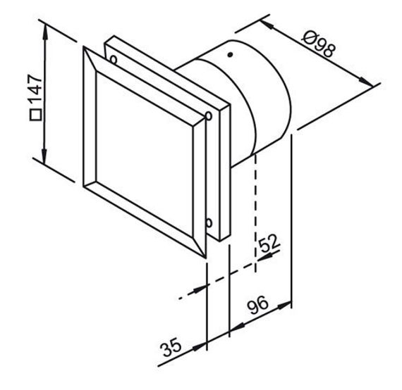 Вентилятор накладной Helios MiniVent M1/100 d100
