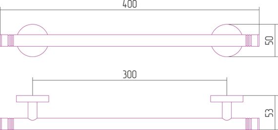 Держатель полотенец Сунержа Каньон одинарный / L 400 (Золото)