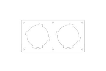 Provent MP 90x2 Монтажная панель на 2 выхода