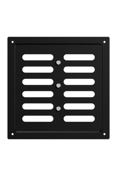 Решетка вентиляционная MER регулируемая 200х200 окраш.сталь Black ERA